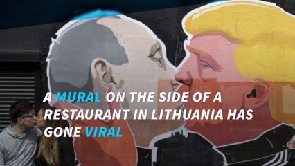 Putin kissing Trump mural goes viral