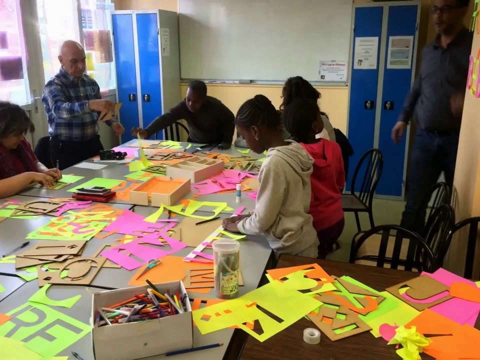 Ateliers créatifs avec Eden Morfaux pour la future maison des familles à Gentilly