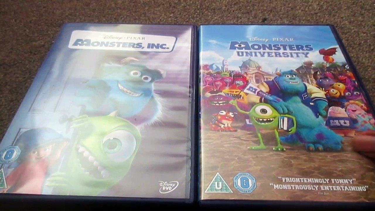 Monsters, Inc. And Monsters University (UK) DVD Unboxing
