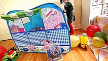 Huge Surprise Peppa Pig Camper Van Tent with Peppa Toys and Paw Patrol, Baby Alive Toy Doll