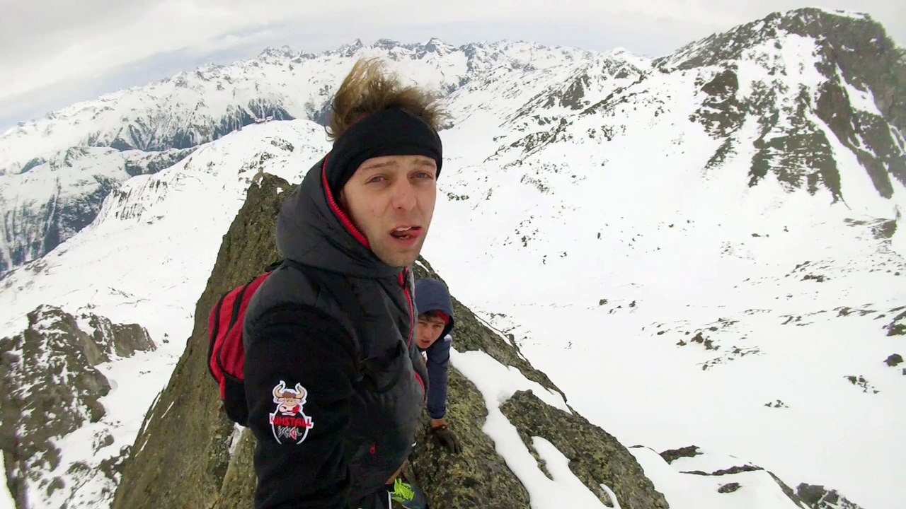 Risking my life on the top of the mountain