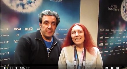 Flavio Insinna manda un saluto agli amici di OGAE Italy, il fanclub italiano dell'Eurovision Song Contest - 14/05/2016