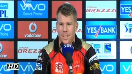 IPL9 SRH vs KXIP Warner Reacts as Hyderabad Qualify for Play off