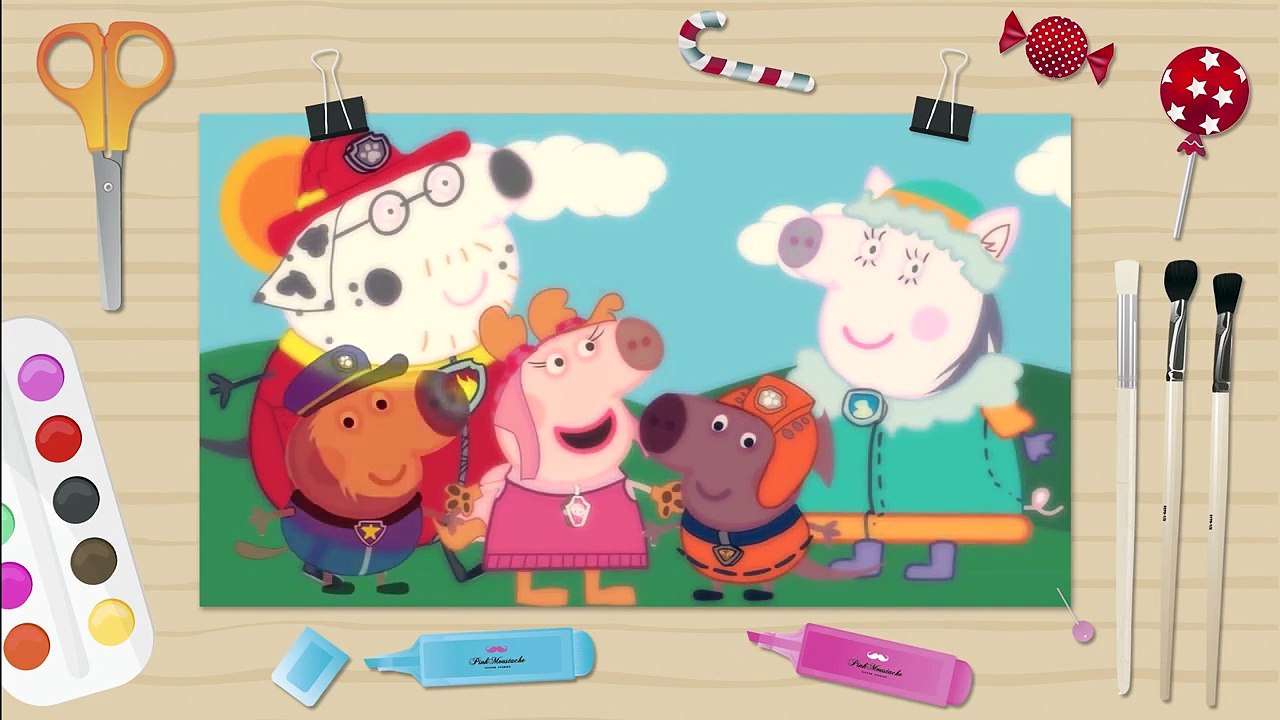 Peppa Pig en español Paw Patrol COLORS FUN CARS McQueen Batman Harry Potter Painting