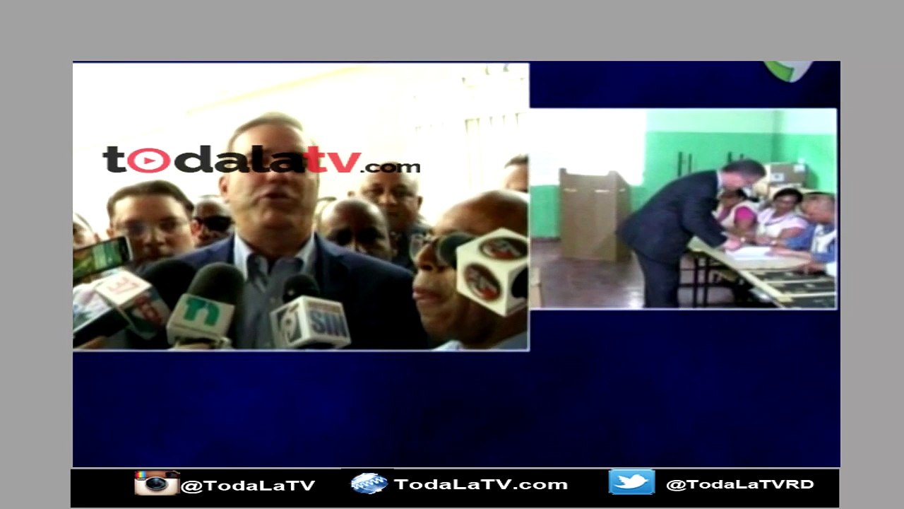 LUIS ABINADER ACUDE POR SEGUNDA VEZ A LAS URNAS-NOTICIAS SIN-VIDEO