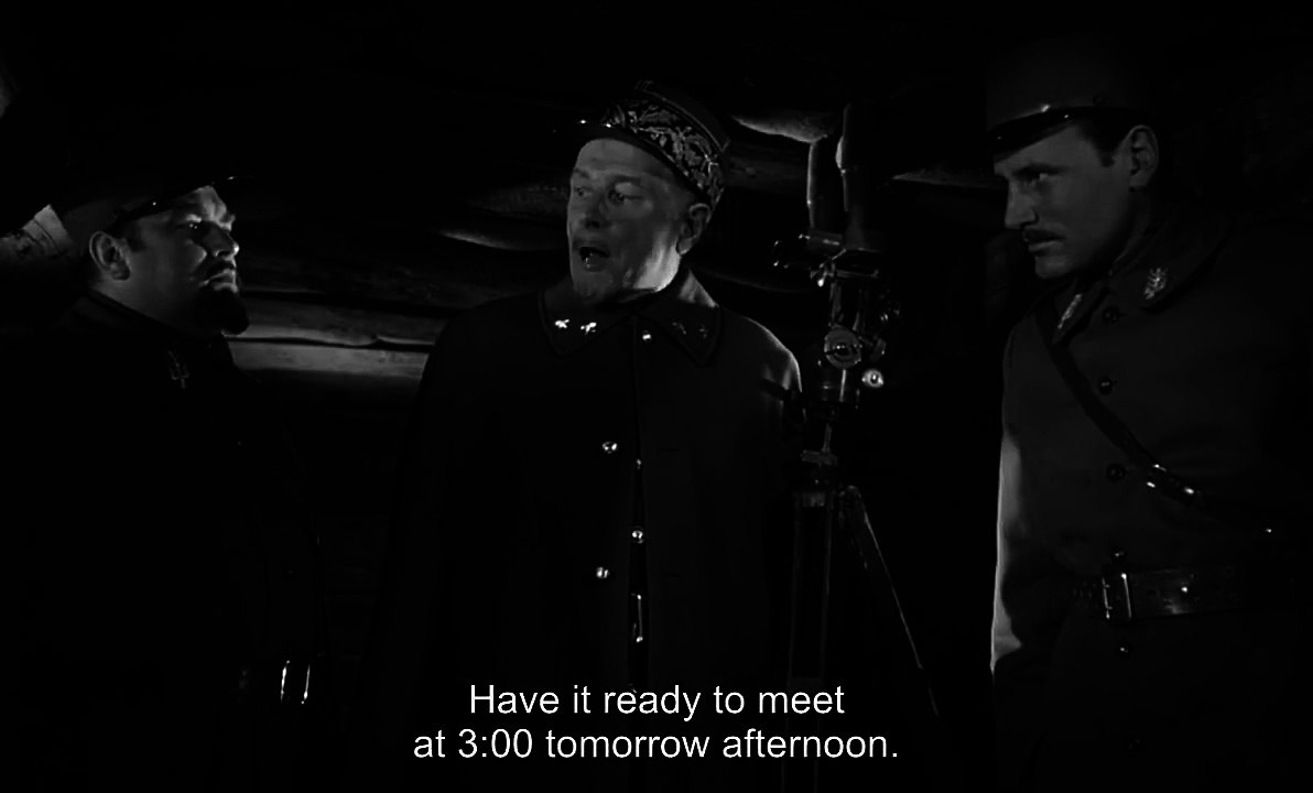 "If those little sweethearts won't face German bullets" - Paths of Glory