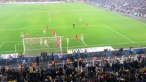 Fenerbahçe-Kayserispor Mehmet Topal'ın Kafa Golü Tribün Çekim