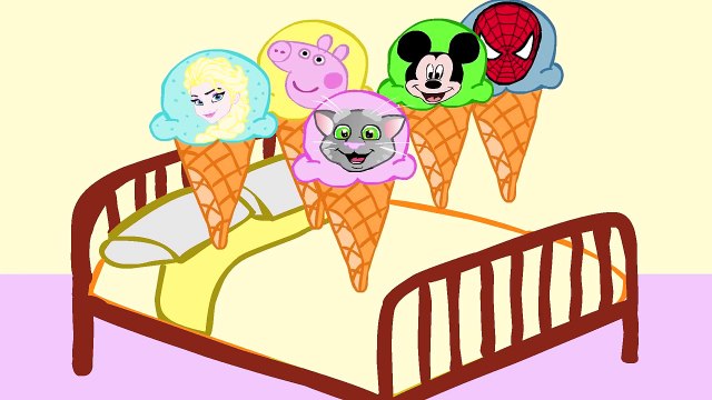 Five little Om Noms jumping on bed Cut the Rope Peppa Pig Doctor new episode 2016 #