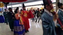 King's  procession, Incheon airport, South Korea, 28-3-2016