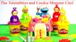 Stop Motion Claymation Play Doh Teletubby Toaster with The Teletubbies and Cookie Monster Chef