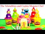 Stop Motion Claymation Play Doh Teletubby Toaster with The Teletubbies and Cookie Monster Chef