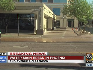 Water main break closes central Phoenix street