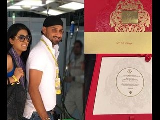 Harbhajan WEDS Geeta. Have a look at their designer wedding card