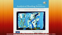 FREE PDF  Analytical Reading Inventory 8th Edition with 2 CDs  DOWNLOAD ONLINE