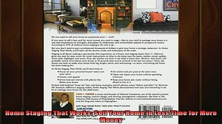 READ book  Home Staging That Works Sell Your Home in Less Time for More Money Full EBook