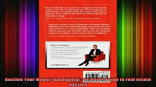 FREE EBOOK ONLINE  Auction Your Home Absolutely an inside guide to real estate auction Free Online