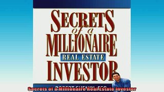 FREE EBOOK ONLINE  Secrets of a Millionaire Real Estate Investor Online Free