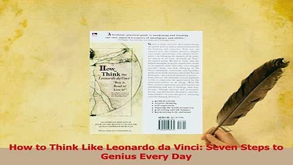 Download  How to Think Like Leonardo da Vinci Seven Steps to Genius Every Day PDF Free