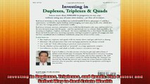 Downlaod Full PDF Free  Investing in Duplexes Triplexes and Quads The Fastest and Safest Way to Real Estate Full EBook