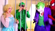 Frozen Elsa Loses Her Hair! w_ Spiderman, Anna, Pink Spidergirl, Maleficent, Prank! Superhero Fun -)