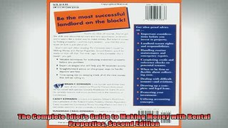 READ book  The Complete Idiots Guide to Making Money with Rental Properties Second Edition Online Free