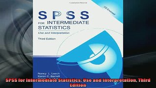 Free PDF Downlaod  SPSS for Intermediate Statistics Use and Interpretation Third Edition  BOOK ONLINE