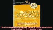 FREE EBOOK ONLINE  The SuccessDNA Guide to Real Estate Investment  Management Essential Advice for Serious Online Free
