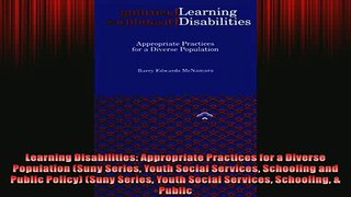 READ book  Learning Disabilities Appropriate Practices for a Diverse Population Suny Series Youth READ ONLINE