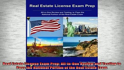 READ book  Real Estate License Exam Prep AllinOne Review and Testing to Pass the National Portion Full Free