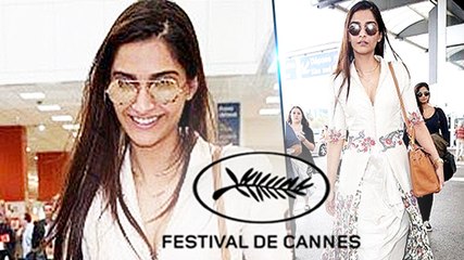 Tải video: Sonam Kapoor ARRIVES For Cannes Film Festival 2016