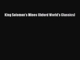 PDF King Solomon's Mines (Oxford World's Classics)  EBook