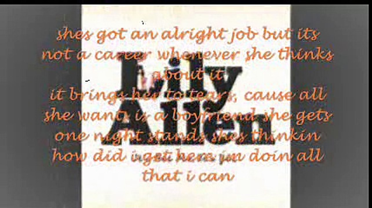Lily Allen 22 + lyrics