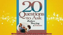 READ book  20 Questions To Ask Before Buying A Home Full Free