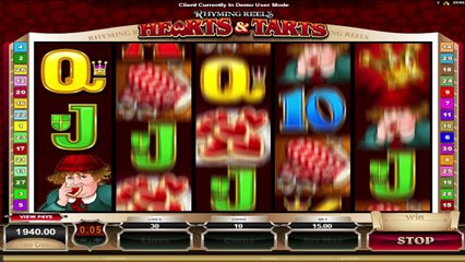 Rhyming Reels - Hearts and Tarts ilmainen kasino kolikkopeli Microgaming Video Esikatselu