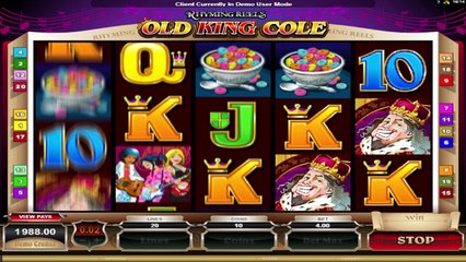 Rhyming Reels - Old King Cole ilmainen kasino kolikkopeli Microgaming Video Esikatselu