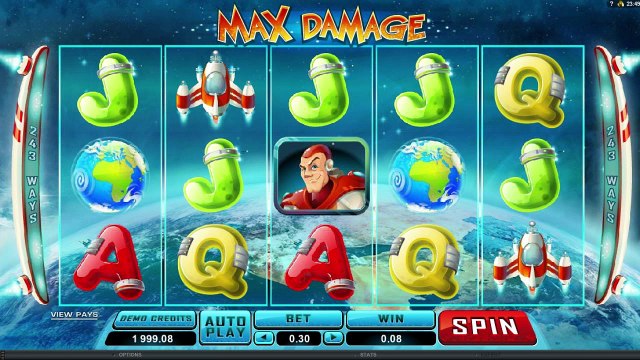 Max Damage ilmainen kasino kolikkopeli Microgaming Video Esikatselu