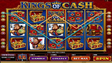 Kings of Cash ilmainen kasino kolikkopeli Microgaming Video Esikatselu