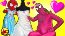 Pregnant Spidergirl and Spiderbaby Frozen Elsa & Wedding Dress - Superhero Movie in Real Life SHMIRL (1080p)