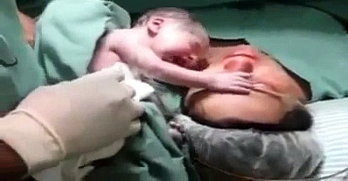 New Born Baby Cries to Wake up His Mother