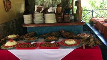 Repas à la plage délicieux buffet Dansacuba pour les cubains et les stagiaires février 2016