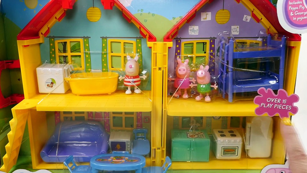 PEPPA PIG Peppa's House Playset and Painting Class Playset Opening + Fun Stop Motion Animation