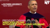 President Obama Subtweets Trump At Rutgers Commencement Speech