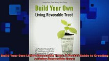 READ book  Build Your Own Living Revocable Trust A Pocket Guide to Creating a Living Revocable Trust Full EBook
