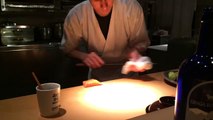Master sushi chef at NAOE prepares sushi