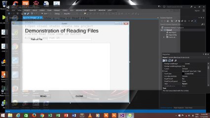 Demonstration of Reading Files