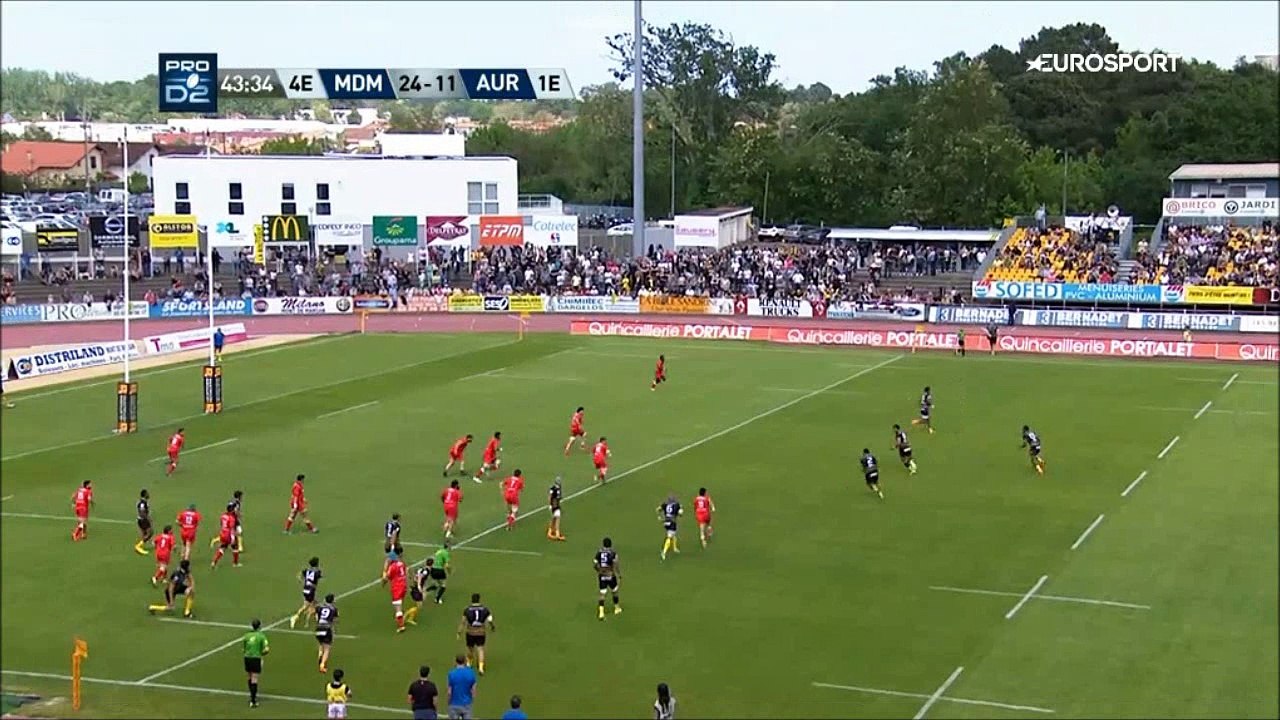 SITE OFFICIEL STADE MONTOIS RUGBY - ESSAI 5 V. SALAWA - STADE MONTOIS vs AURILLAC