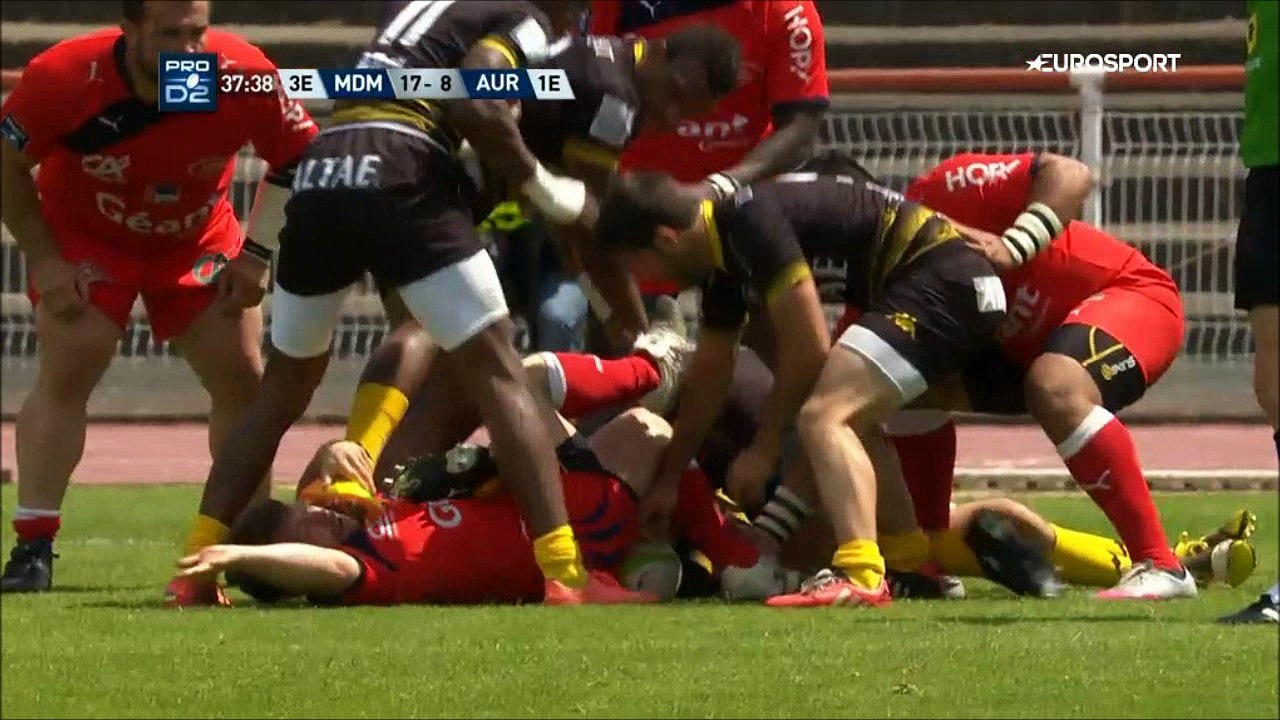 SITE OFFICIEL STADE MONTOIS RUGBY - ESSAI 4 E. SAUBUSSE - STADE MONTOIS vs AURILLAC