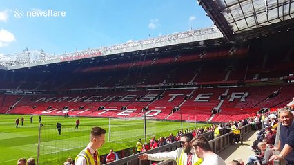 Footage from inside Old Trafford during yesterday's evacuation