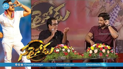 Allu Arjun About Boyapati Srinu - Sarrainodu Movie Success Meet || Brahmanandam || Rakul Preet Singh