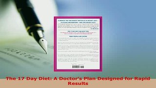 PDF  The 17 Day Diet A Doctors Plan Designed for Rapid Results Ebook